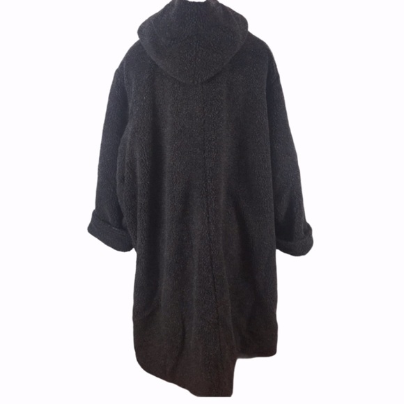 NWOT Woman Within grey button down fleece jacket - Picture 4 of 9